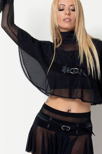 EZE Mesh Bolero Cape-Fetish Tops-SEXYSHOES.COM