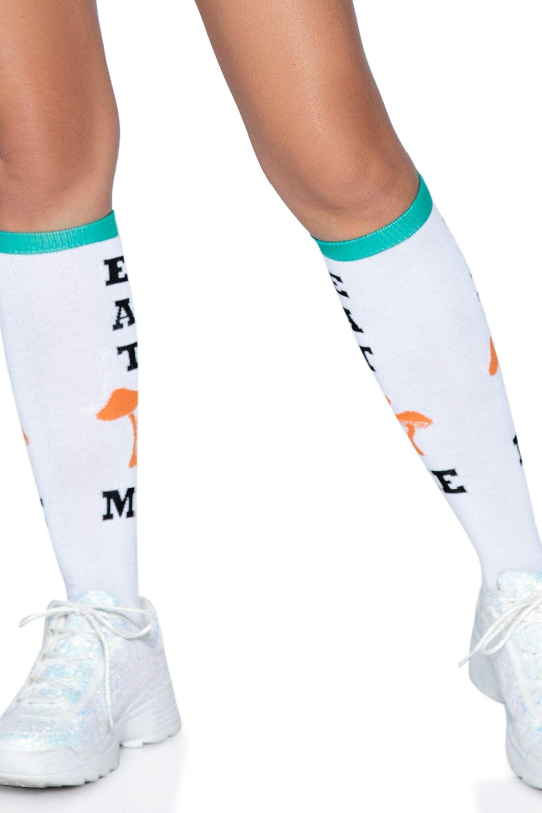Leg Avenue Eat Me Knee High Socks in Multi  from SexyShoes.com