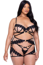 Ebony Rose 3-Piece Chaps Set