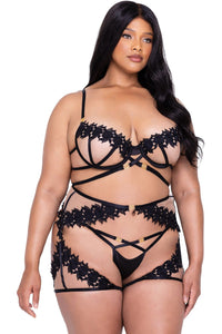 Roma Confidential Ebony Rose 3 Piece Chaps Set in Black  from SexyShoes.com