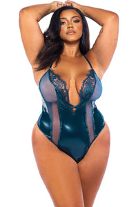 Roma Confidential Eden Plunge Teddy in Green  from SexyShoes.com