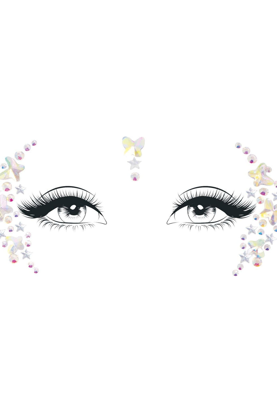 Leg Avenue Elera Adhesive Face Jewels Sticker in Clear  from SexyShoes.com