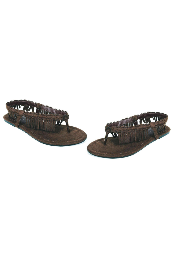 Ellie 015-APACHE Heel Sandal With Braid And Fringe