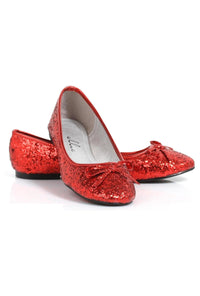 Ellie Shoes Ellie 016 MILA G Ballet Flat with Bow in Red Glitter from SexyShoes.com