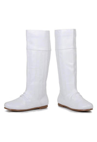 Ellie Shoes Ellie 105 LEANNA 1" Heel Boot in White Patent