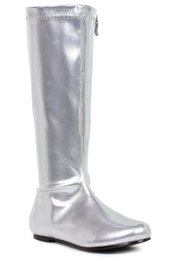 Ellie Shoes Ellie 106 AVENGE Costume Hero Boot in Silver Faux Suede from SexyShoes.com