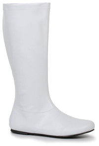 Ellie Shoes Ellie 106 AVENGE Costume Hero Boot in White Faux Suede from SexyShoes.com