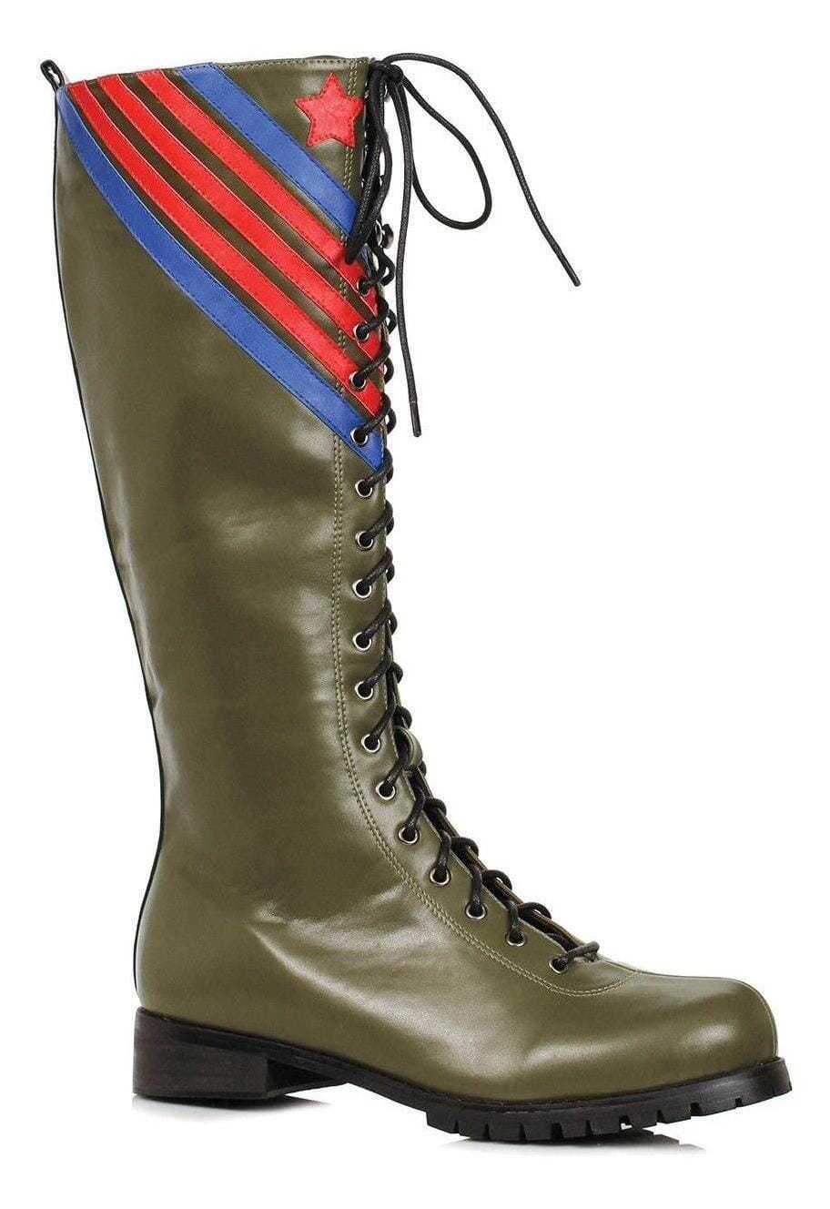 Ellie Shoes Ellie 181 DANIKA Knee High Boot in Green Faux Leather from SexyShoes.com