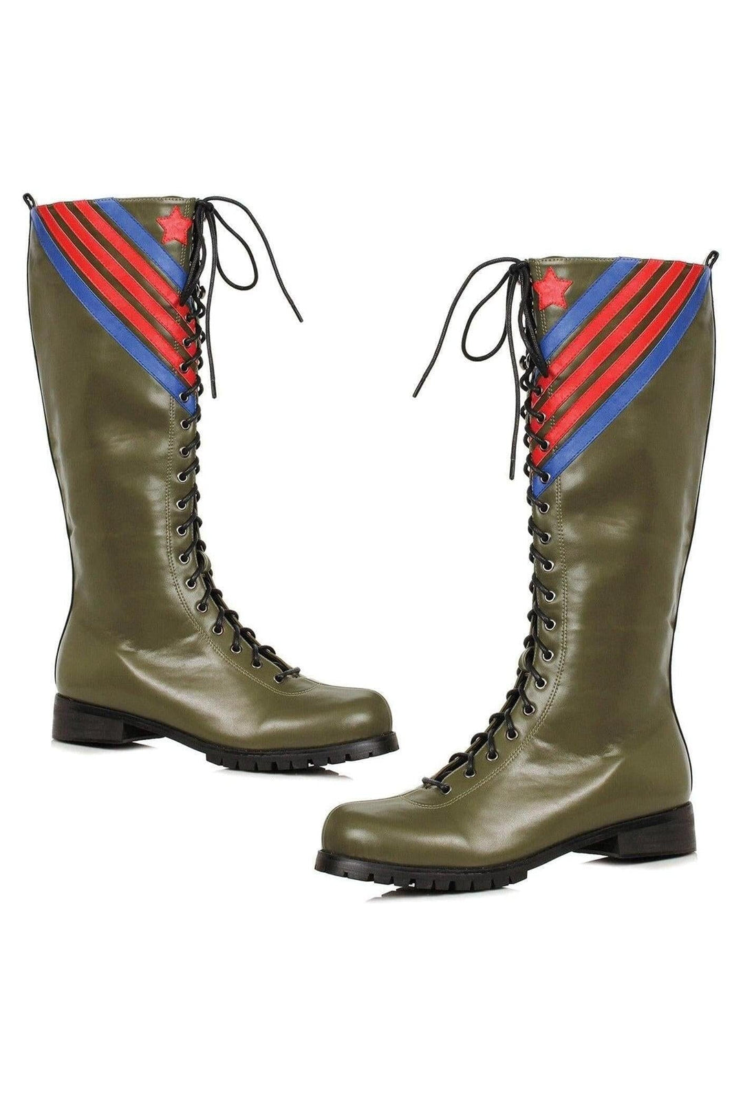 Ellie Shoes Ellie 181 DANIKA Knee High Boot in Green Faux Leather