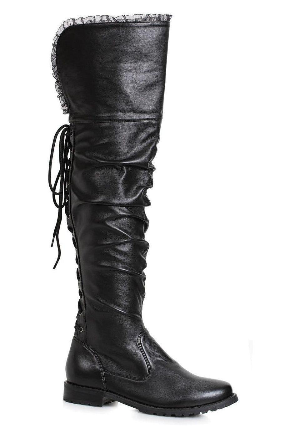 Ellie Shoes Ellie 181 TYRA Pirate Boot in Black Faux Leather from SexyShoes.com