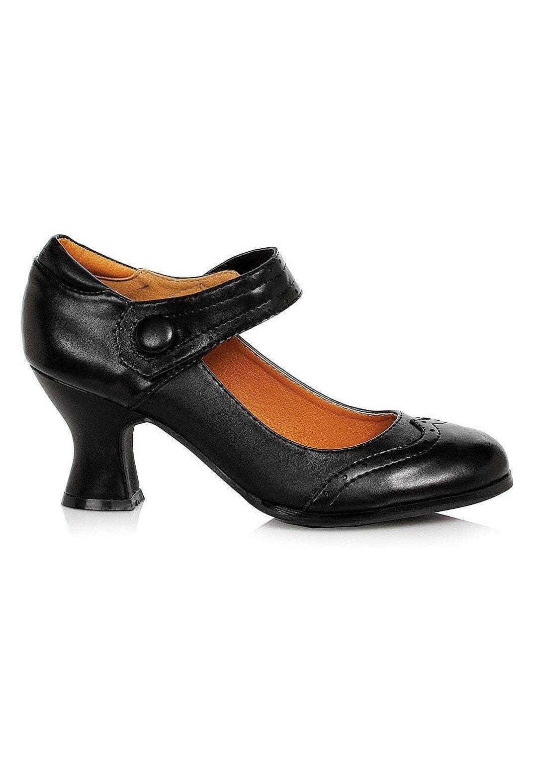 Ellie Shoes Ellie 253 CLAUDIA 2.5" Heel Women's Victorian Maryjane in Black Faux Leather from SexyShoes.com