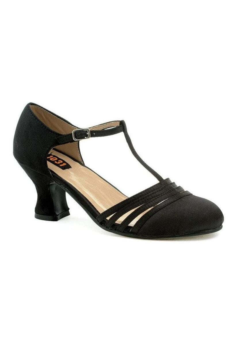 Ellie Shoes Ellie 254 LUCILLE 2.5" Heel Satin Dance Shoe in Black Satin from SexyShoes.com