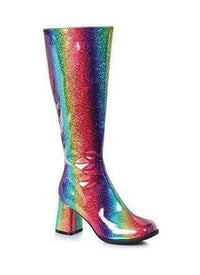 Ellie Shoes Ellie 300 SUMMER 3" Knee High Rainbow Boots W/Zipper in Rainbow Glitter from SexyShoes.com