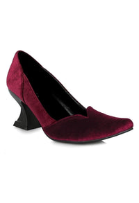 Ellie Shoes Ellie 301 VIVIAN Velvet Victorian Pump in Red Velvet from SexyShoes.com