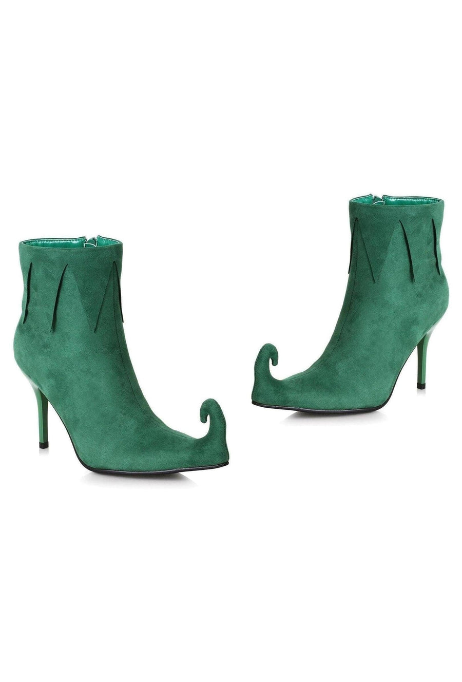 Ellie Shoes Ellie 310 CHEER 3" Heel Sexy Elf Bootie in Green Faux Suede