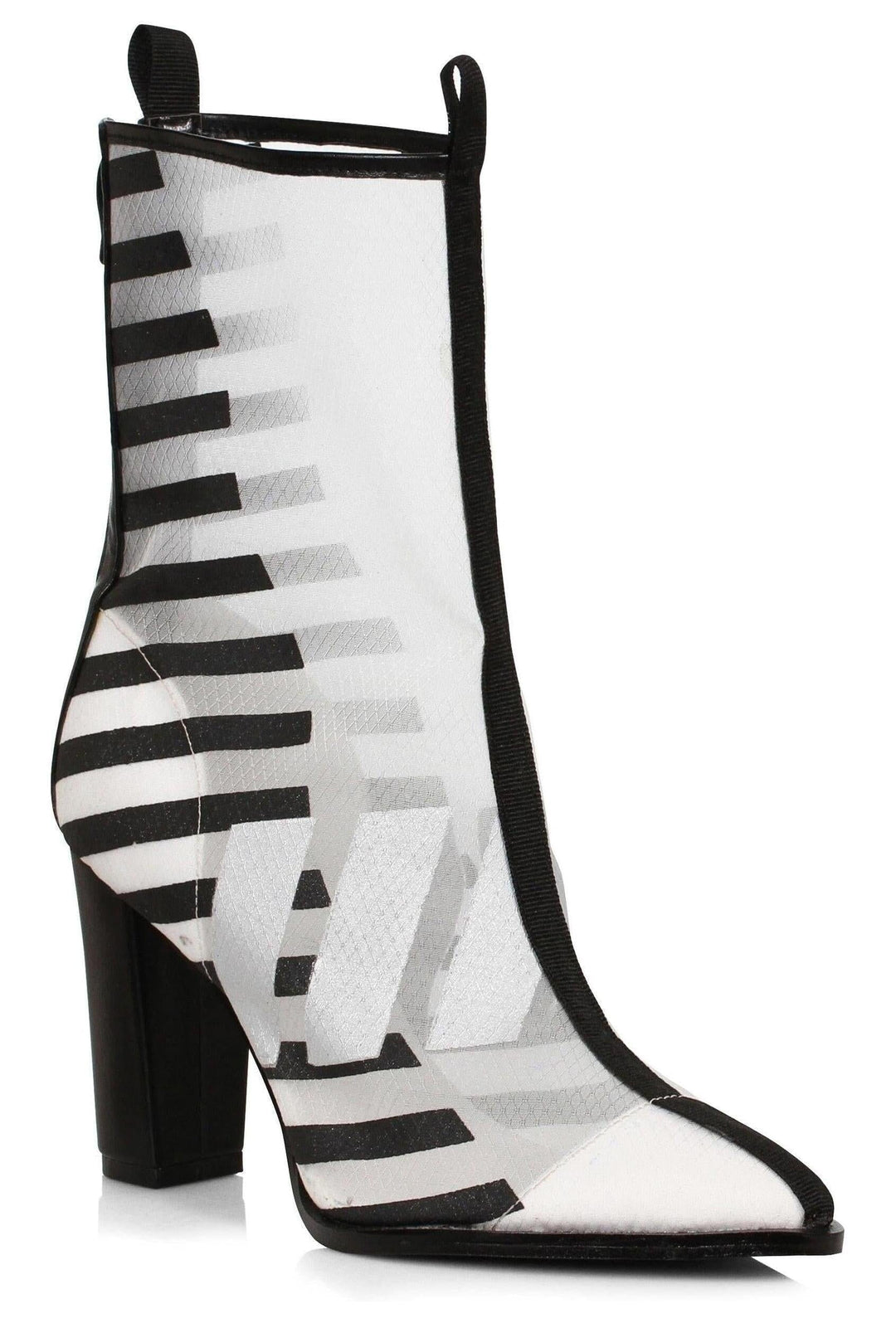 Ellie Shoes Ellie 325 BILLIE 3" Ankle Boot in Clear Faux Leather from SexyShoes.com