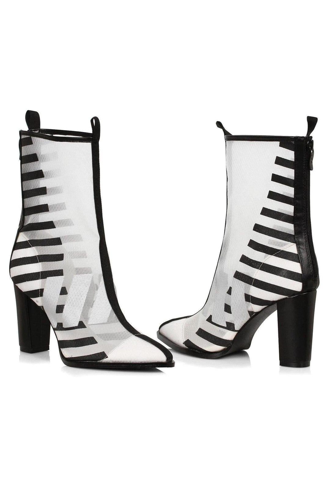 Ellie Shoes Ellie 325 BILLIE 3" Ankle Boot in Clear Faux Leather