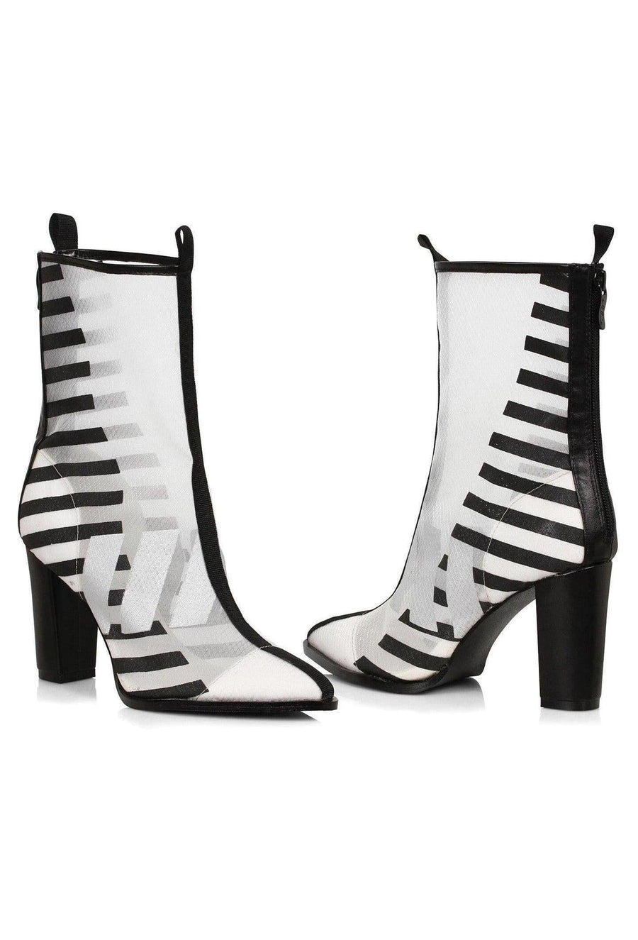 Ellie Shoes Ellie 325 BILLIE 3" Ankle Boot in Clear Faux Leather