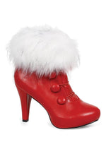 Ellie 414-CLAUS 4" Fur Trimmed Holiday Bootie