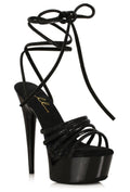 Ellie 609-LUSH 6" Rhinestone Strap Sandal
