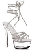 Ellie 609-LUSH 6" Rhinestone Strap Sandal