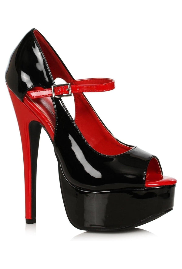 Ellie 652-HALLEY 6.5" Open Toe Pump