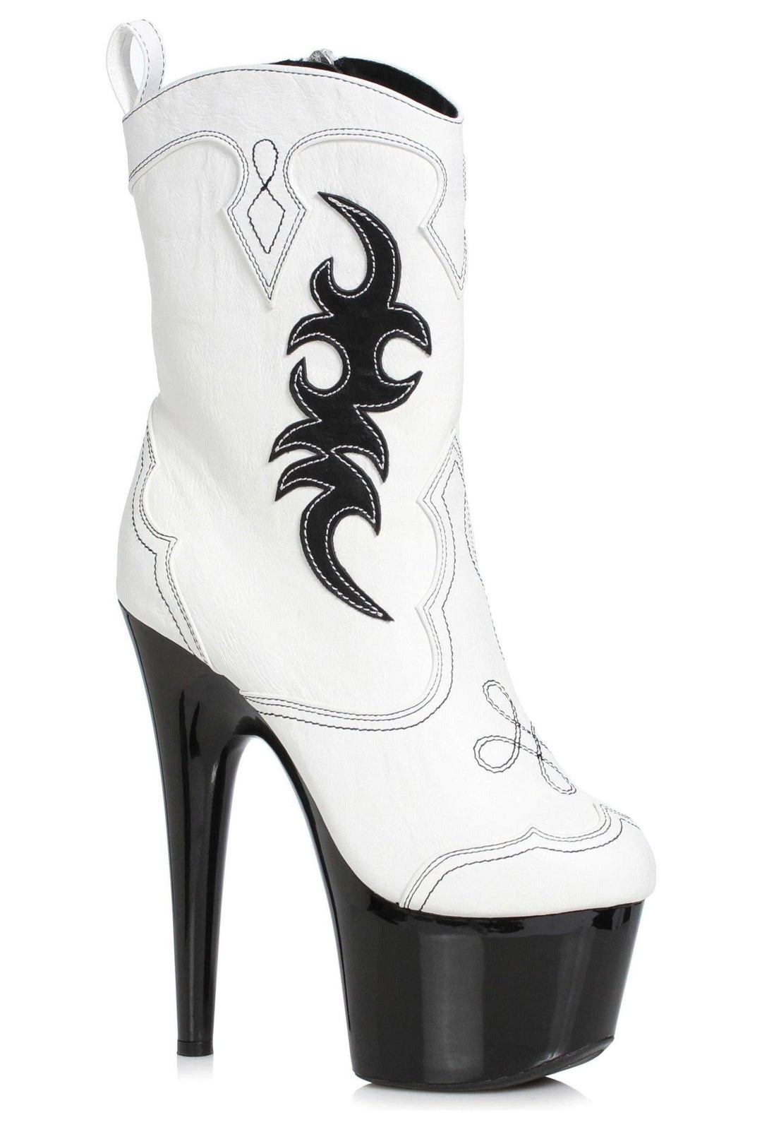 Ellie Shoes White Ankle Boots Platform Stripper Shoes | Buy at Sexyshoes.com