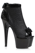 Ellie 709-FRANCESCA 7" Platform Open Toe Ankle Bootie