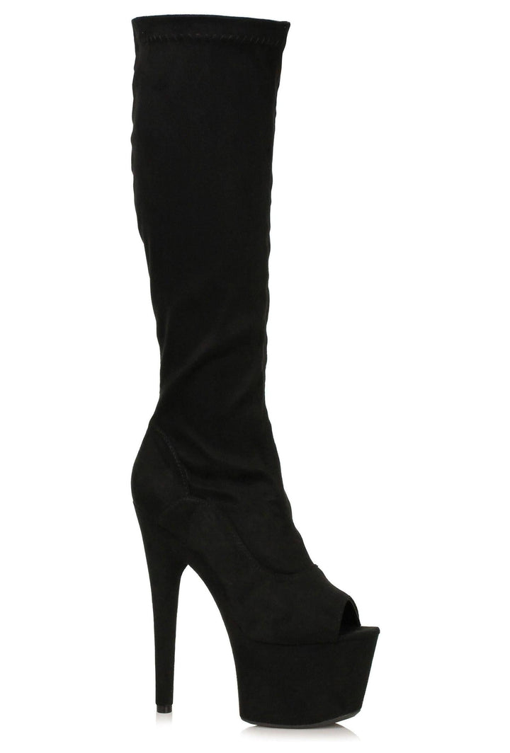 Ellie Shoes Black Knee Boots Platform Stripper Shoes | Buy at Sexyshoes.com