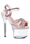 Ellie 709-VAMP 7" Rhinestone Bow Sandal