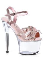 Ellie 709-VAMP 7" Rhinestone Bow Sandal