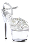 Ellie 709-VAMP 7" Rhinestone Bow Sandal