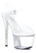 Ellie 709-VINE 7" Rhinestone Covered Platform Heel Sandal