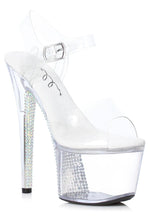 Ellie 709-VINE 7" Rhinestone Covered Platform Heel Sandal