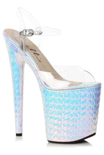 Ellie 850-SUGAR 8" Heel Hologram Sandal