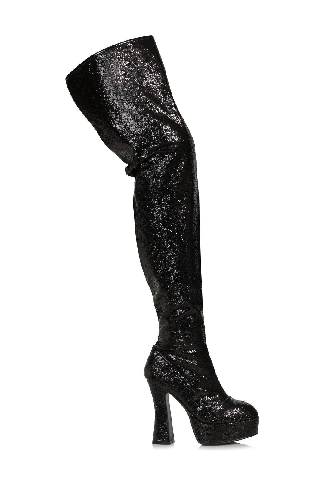 Ellie Shoes 557-BRIGHT Chunky Heel Women's Glitter Thigh High Boot