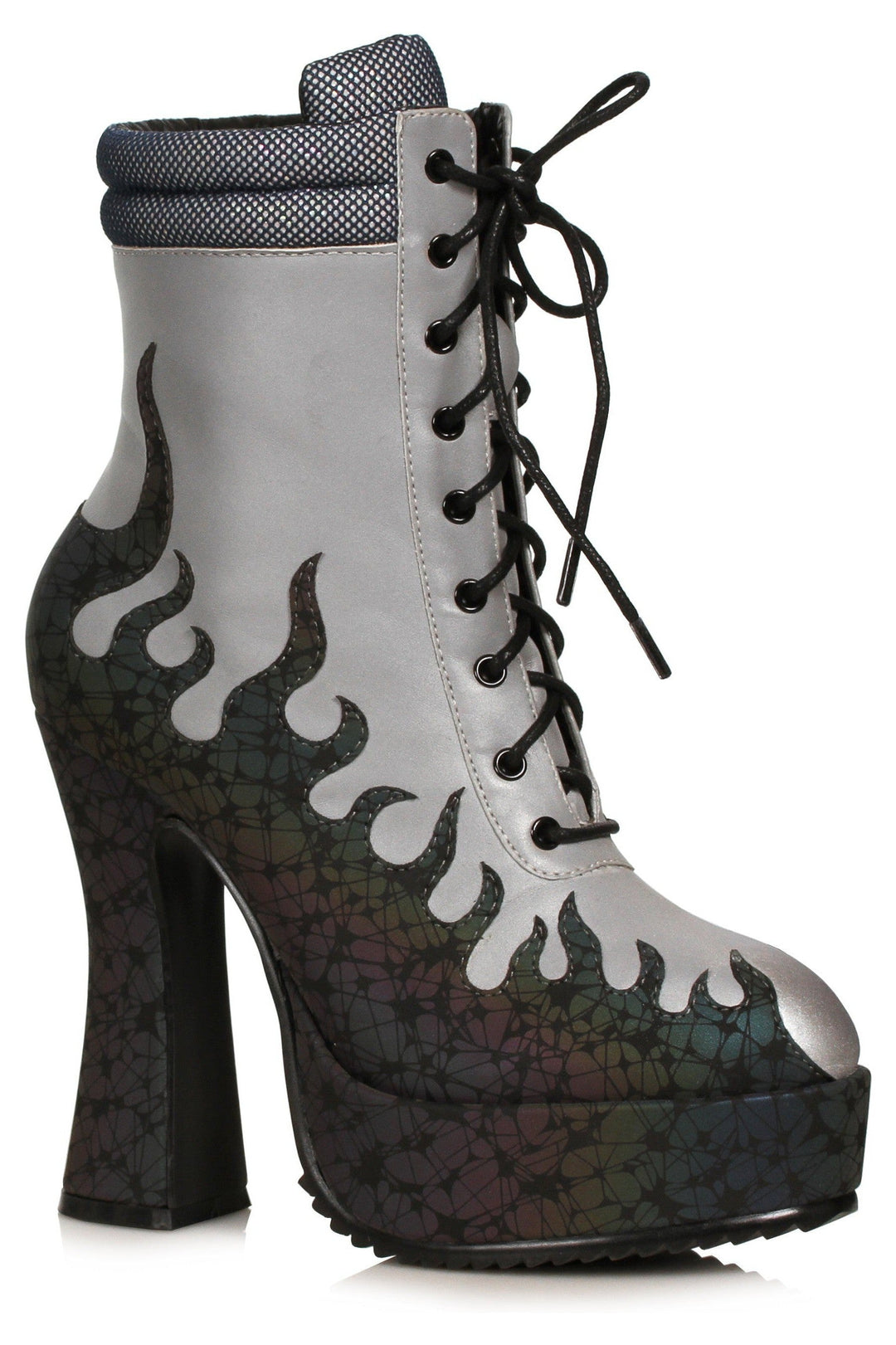 Ellie Shoes 557-FIRE Heel Women’s Ankle Boot with Flame