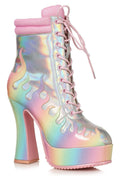 Ellie Shoes 557-FIRE Heel Women’s Ankle Boot with Flame