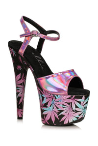 Ellie Shoes Ellie Shoes 709 BAMBI Stiletto 420 Platform Sandal in Pink Faux Leather from SexyShoes.com