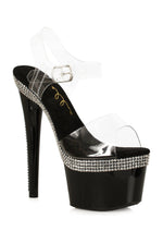 Ellie Shoes 709-HATTIE Pointed Stiletto Sandal W/Rhinestones On Platform