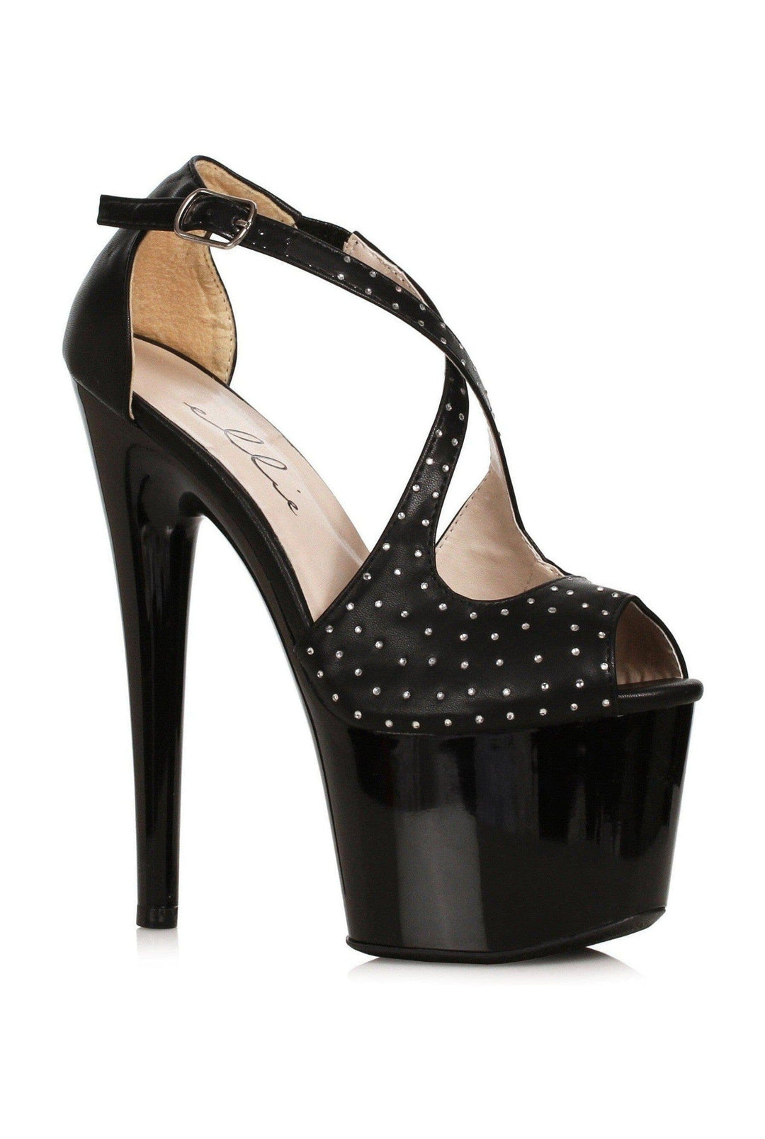 Ellie Shoes Black Sandals Platform Stripper Shoes | Buy at Sexyshoes.com