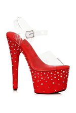 Ellie Shoes 709-ZEAL Stiletto with Rhinestone on Microfiber