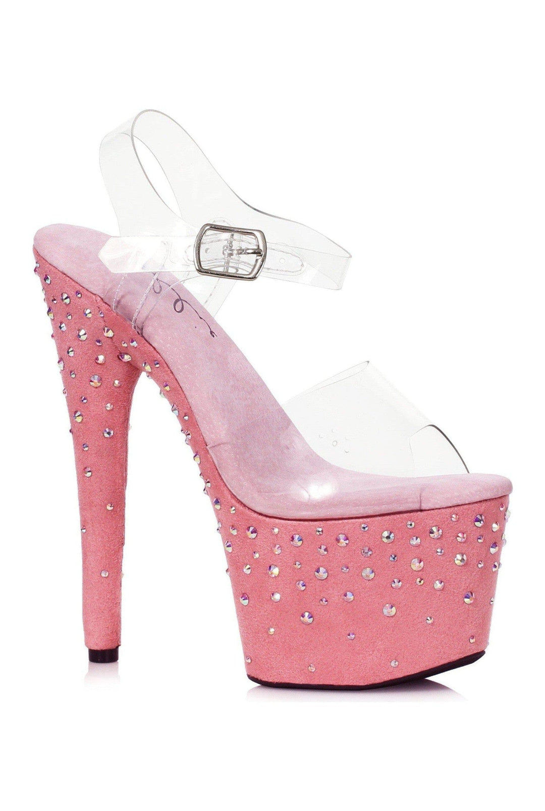 Ellie Shoes Ellie Shoes 709 ZEAL Stiletto with Rhinestone on Microfiber in Red Faux Suede from SexyShoes.com