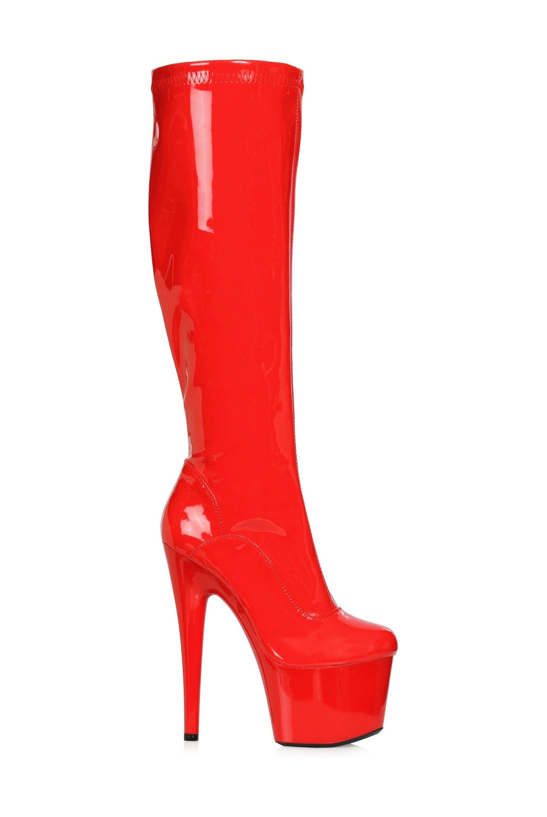 Ellie Shoes Red Knee Boots Platform Stripper Shoes | Buy at Sexyshoes.com