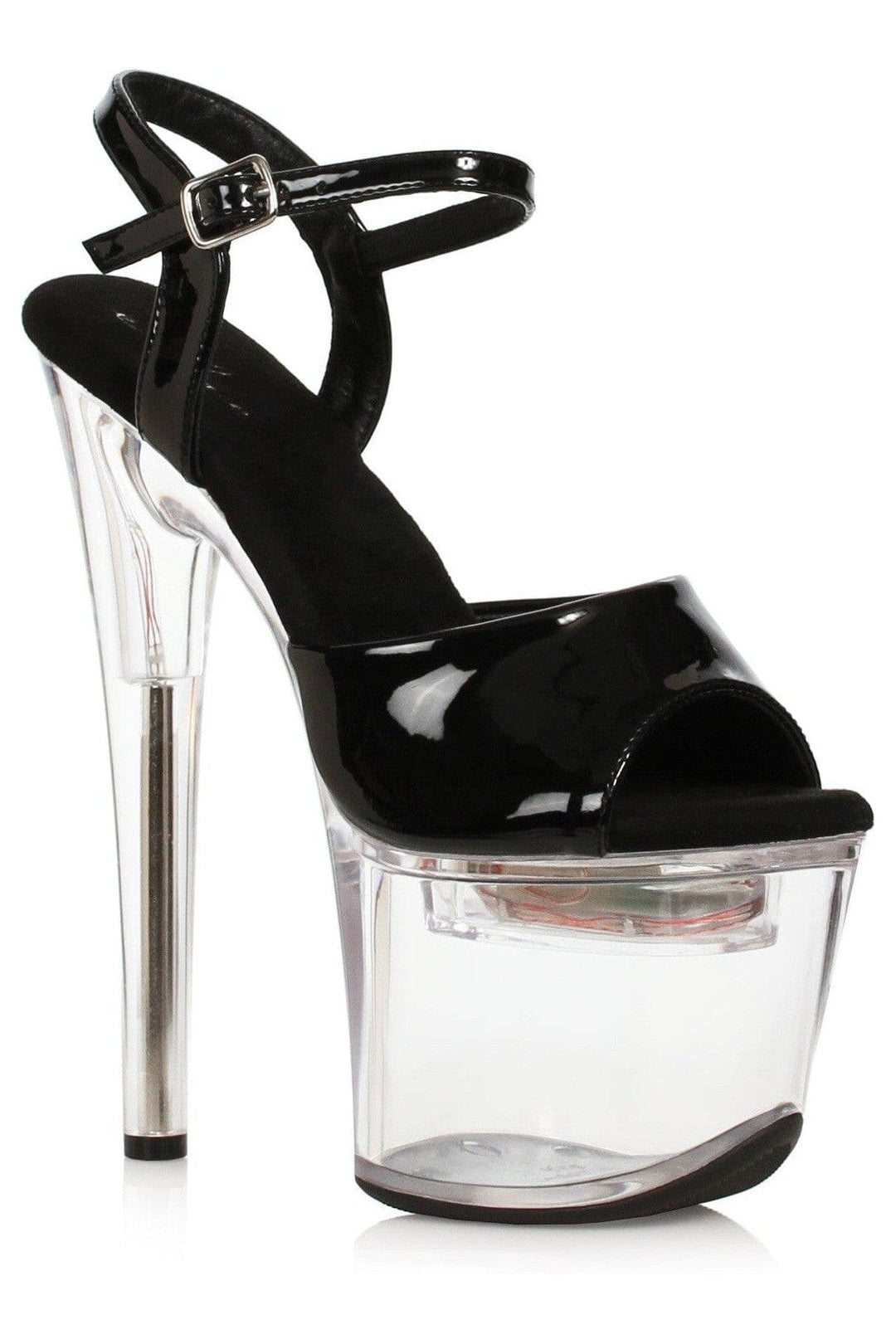 Ellie Shoes Ellie Shoes L709 JULIET Stiletto with Multi color Light in Platform in Black Patent