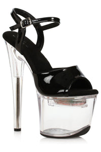 Ellie Shoes Ellie Shoes L709 JULIET Stiletto with Multi color Light in Platform in Black Patent