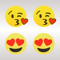Peekaboo Pasties Emoji Hearts in Yellow  from SexyShoes.com