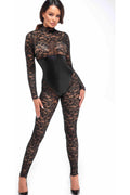 Enigma Lace Catsuit With Under Bust Bodice