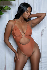 BeWicked Evelyn Strappy 1 Piece Swimsuit in Orange  from SexyShoes.com