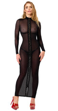 Do Not Disturb Lace-Up Maxi Dress